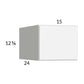 RTA Euro Gloss White 15" x 12-5/8" x 24" Wall Cabinet with 2 Finished End Panels