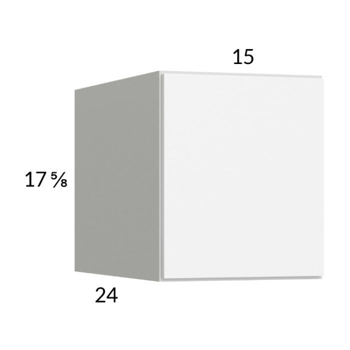 RTA Euro Gloss White 15" x 17-5/8" x 24" Wall Cabinet