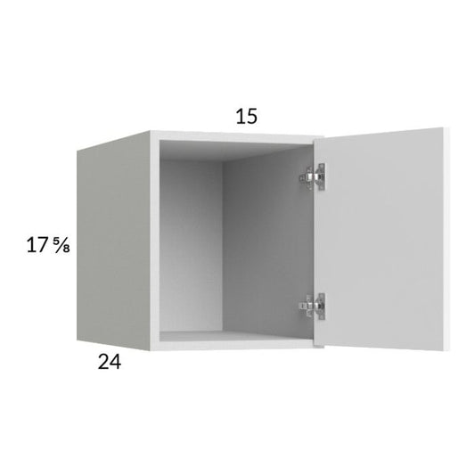 RTA Euro Gloss White 15" x 17-5/8" x 24" Wall Cabinet with 2 Finished End Panels