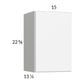 RTA Euro Gloss White 15" x 22-5/8" Wall Cabinet