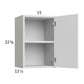 RTA Euro Gloss White 15" x 22-5/8" Wall Cabinet with 1 Finished End Panel