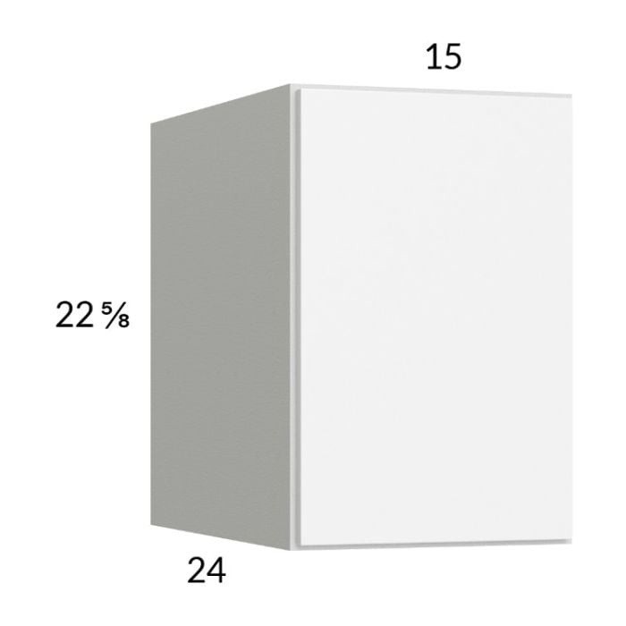 RTA Euro Gloss White 15" x 22-5/8" x 24" Wall Cabinet