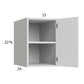 RTA Euro Gloss White 15" x 22-5/8" x 24" Wall Cabinet with 2 Finished End Panels