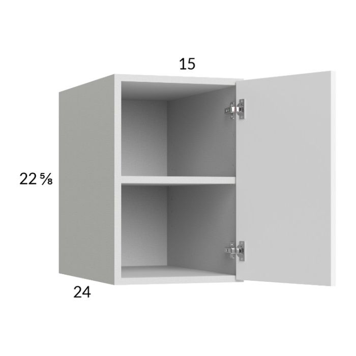 RTA Euro Gloss White 15" x 22-5/8" x 24" Wall Cabinet
