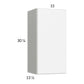 RTA Euro Gloss White 15" x 30-1/4" Wall Cabinet with 2 Finished End Panels