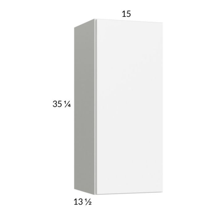 RTA Euro Gloss White 15" x 35-1/4" Wall Cabinet