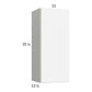 RTA Euro Gloss White 15" x 35-1/4" Wall Cabinet with 1 Finished End Panel