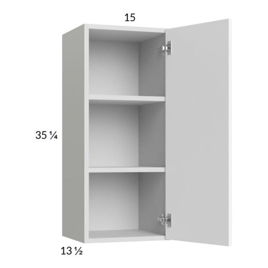 RTA Euro Gloss White 15" x 35-1/4" Wall Cabinet