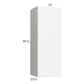 RTA Euro Gloss White 15" x 40-1/4" Wall Cabinet with 1 Finished End Panel