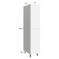 RTA Euro Gloss White 15" x 71" - 1/4" Open Utility Cabinet with 1 Door and 2 Finished End Panels