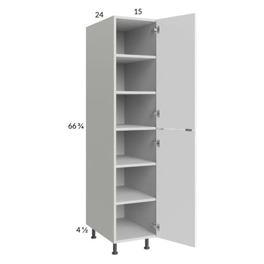 RTA Euro Gloss White 15" x 71" - 1/4" Utility Cabinet with 1 Door