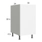 RTA Euro Gloss White 18" Full Height Door Base Cabinet