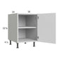 RTA Euro Gloss White 18" Full Height Door Desk Base Cabinet