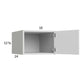 RTA Euro Gloss White 18" x 12-5/8" x 24" Wall Cabinet with 1 Finished End Panel
