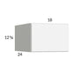 RTA Euro Gloss White 18" x 12-5/8" x 24" Wall Cabinet with 2 Finished End Panels