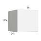 RTA Euro Gloss White 18" x 17-5/8" x 24" Wall Cabinet