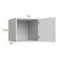 RTA Euro Gloss White 18" x 17-5/8" x 24" Wall Cabinet with Finished End Panel