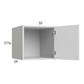 RTA Euro Gloss White 18" x 17-5/8" x 24" Wall Cabinet