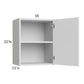 RTA Euro Gloss White 18" x 22-5/8" Wall Cabinet with 1 Finished End Panel