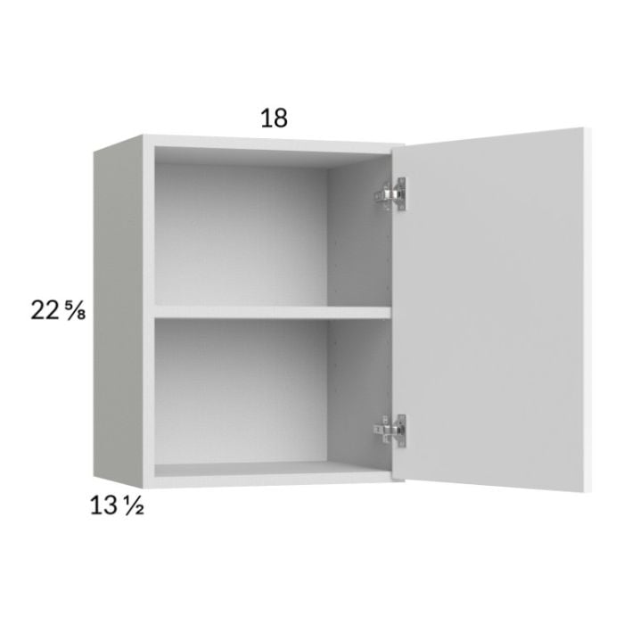 RTA Euro Gloss White 18" x 22-5/8" Wall Cabinet with 2 Finished End Panels