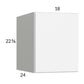 RTA Euro Gloss White 18" x 22-5/8" x 24" Wall Cabinet