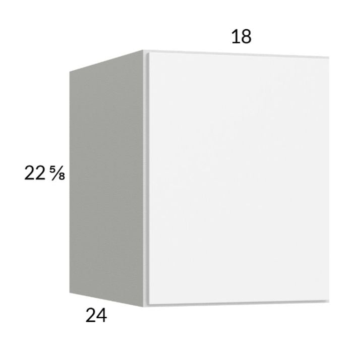 RTA Euro Gloss White 18" x 22-5/8" x 24" Wall Cabinet with 2 Finished End Panels
