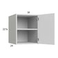 RTA Euro Gloss White 18" x 22-5/8" x 24" Wall Cabinet