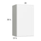RTA Euro Gloss White 18" x 30-1/4" Wall Cabinet