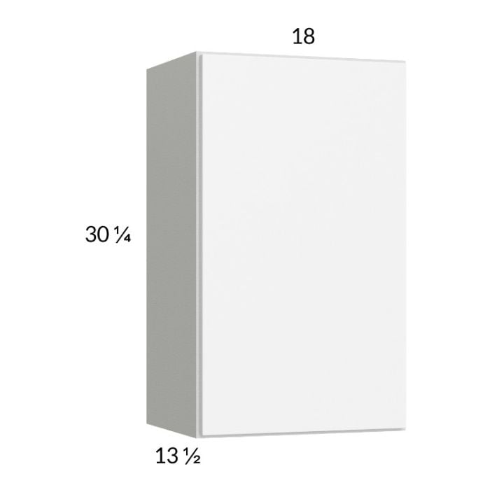 RTA Euro Gloss White 18" x 30-1/4" Wall Cabinet with 2 Finished End Panels