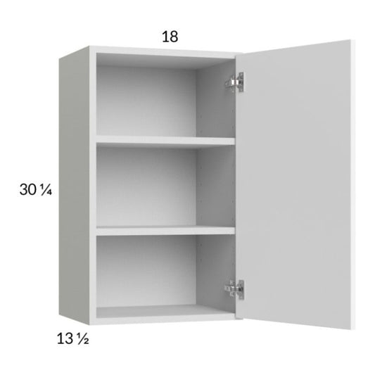 RTA Euro Gloss White 18" x 30-1/4" Wall Cabinet