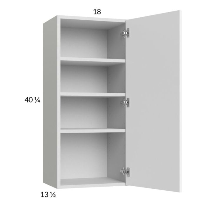 RTA Euro Gloss White 18" x 40-1/4" Wall Cabinet with 2 Finished End Panels