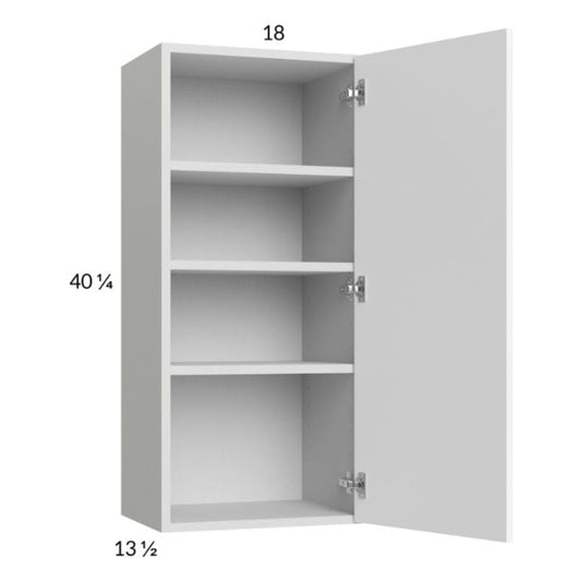 RTA Euro Gloss White 18" x 40-1/4" Wall Cabinet with 2 Finished End Panels