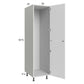 RTA Euro Gloss White 18" x 71" - 1/4" Open Utility Cabinet with 1 Door