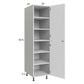 RTA Euro Gloss White 18" x 71" - 1/4" Utility Cabinet with 1 Door and 2 Finished End Panels
