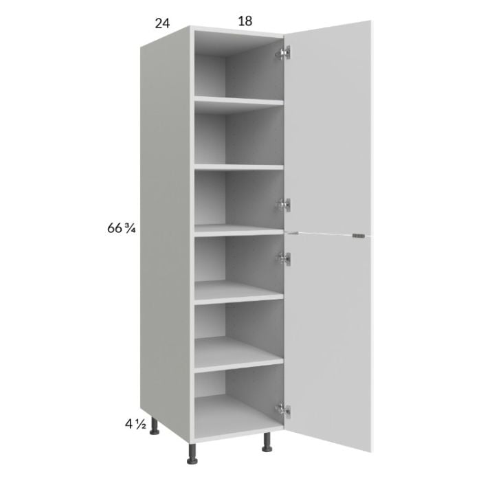 RTA Euro Gloss White 18" x 71" - 1/4" Utility Cabinet with 1 Door