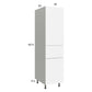 RTA Euro Gloss White 18" x 71" - 1/4" Utility Cabinet with 2 Doors and 1 Drawer