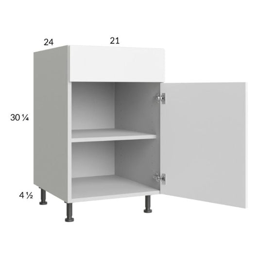 RTA Euro Gloss White 21" Base Cabinet