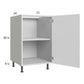 RTA Euro Gloss White 21" Full Height Door Base Cabinet with 2 Finished End Panels