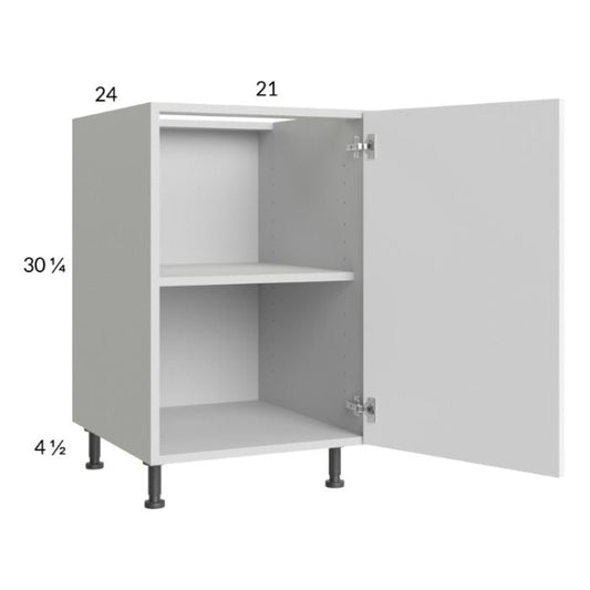 RTA Euro Gloss White 21" Full Height Door Base Cabinet