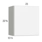 RTA Euro Gloss White 21" x 22-5/8" Wall Cabinet