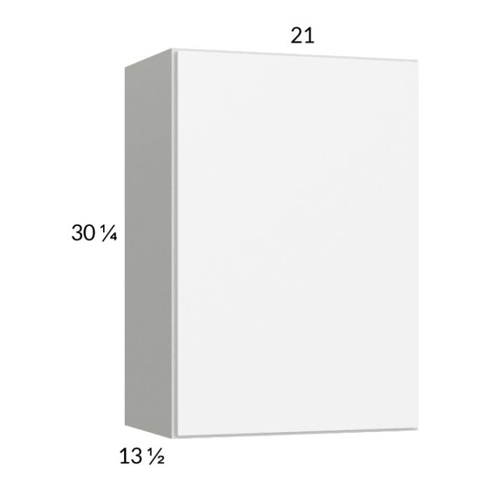 RTA Euro Gloss White 21" x 30-1/4" Wall Cabinet with 2 Finished End Panels
