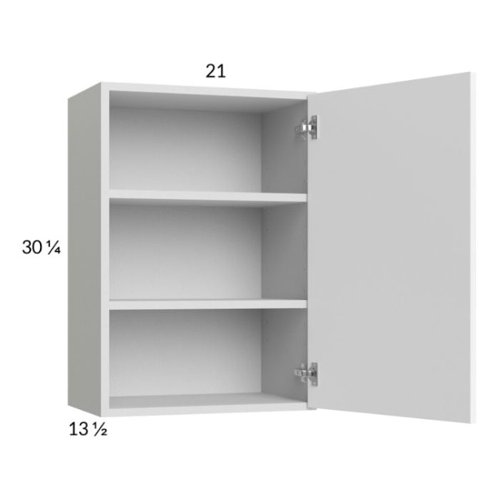 RTA Euro Gloss White 21" x 30-1/4" Wall Cabinet with 2 Finished End Panels