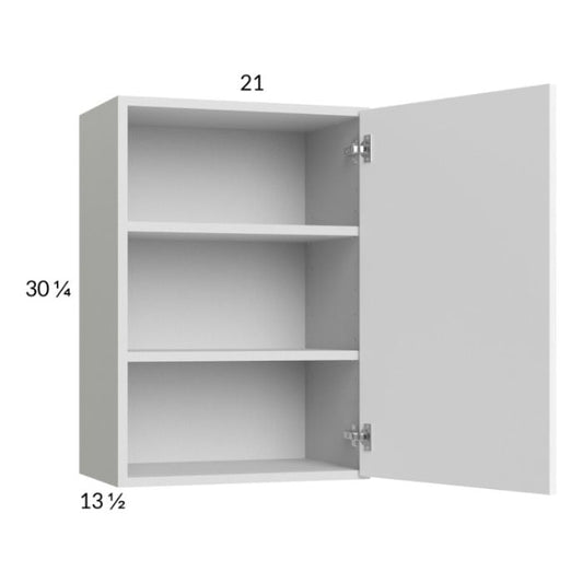 RTA Euro Gloss White 21" x 30-1/4" Wall Cabinet with 2 Finished End Panels