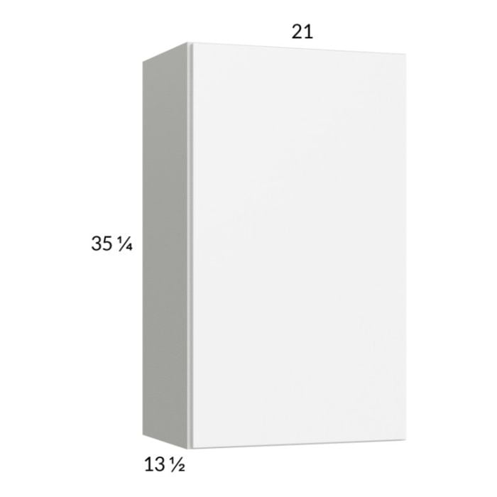 RTA Euro Gloss White 21" x 35-1/4" Wall Cabinet with 2 Finished End Panels