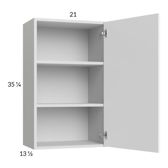 RTA Euro Gloss White 21" x 35-1/4" Wall Cabinet with 2 Finished End Panels