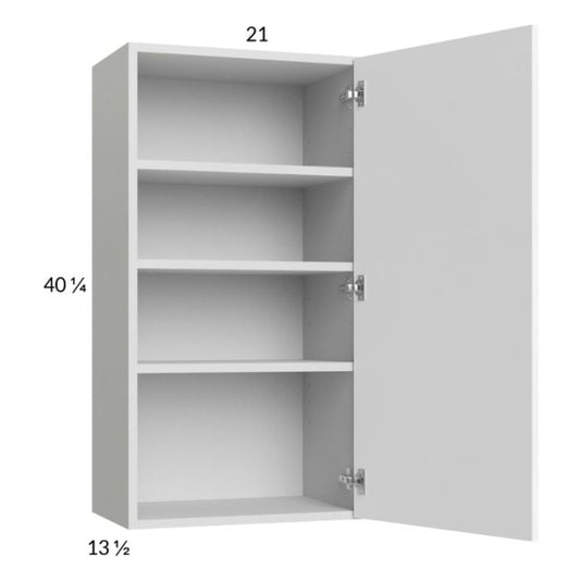 RTA Euro Gloss White 21" x 40-1/4" Wall Cabinet with 2 Finished End Panels