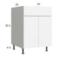 RTA Euro Gloss White 24" Base Cabinet