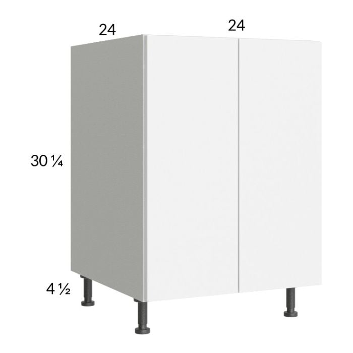 RTA Euro Gloss White 24" Full Height Door Base Cabinet