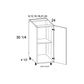 RTA Euro Gloss White 24" Full Height Door Base Cabinet with 1 door and 2 Finished End Panels
