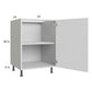 RTA Euro Gloss White 24" Full Height Door Base Cabinet with 1 door